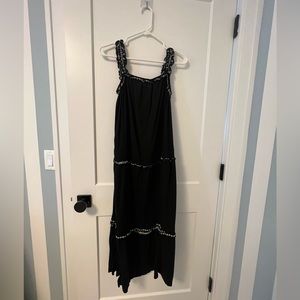 Black maxi with floral detail